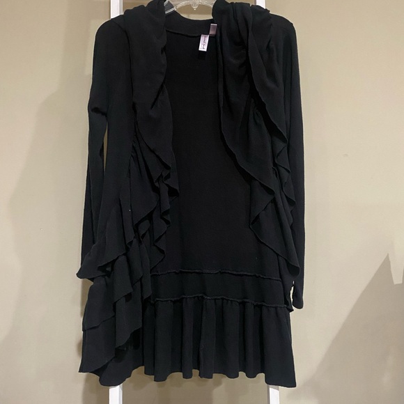Sweet Pea Sweaters - Sweet Pea Black Knit Cardigan- womens size small